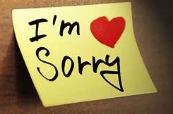 Sincere apology